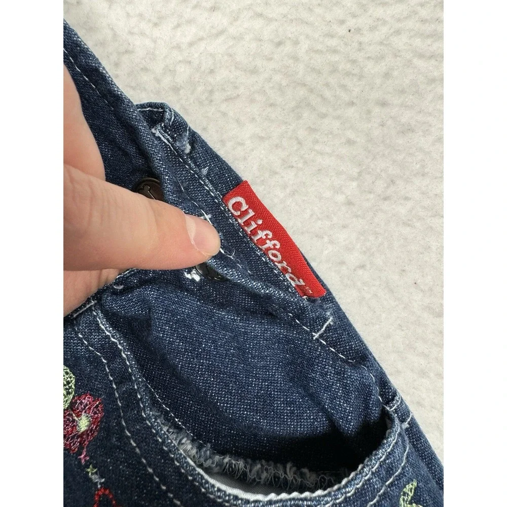 Vintage 90s Clifford The Big Red Dog Denim Overalls - Youth Kids size 4T